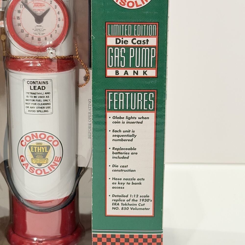 Crown Premium 1:12 Scale Die-Cast 1930's ERA Tokheim Gas Pump Conoco Ethyl Globe - Picture 2 of 7